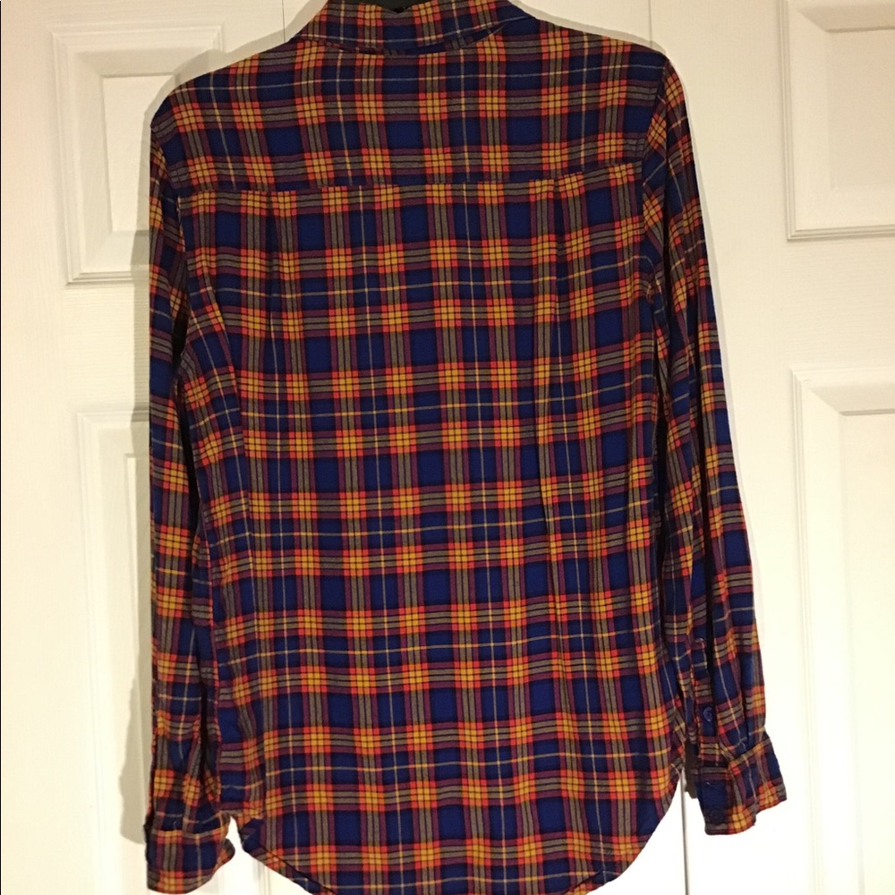 Forever 21 Plaid Button Down Shirt M - Picture 2 of 8